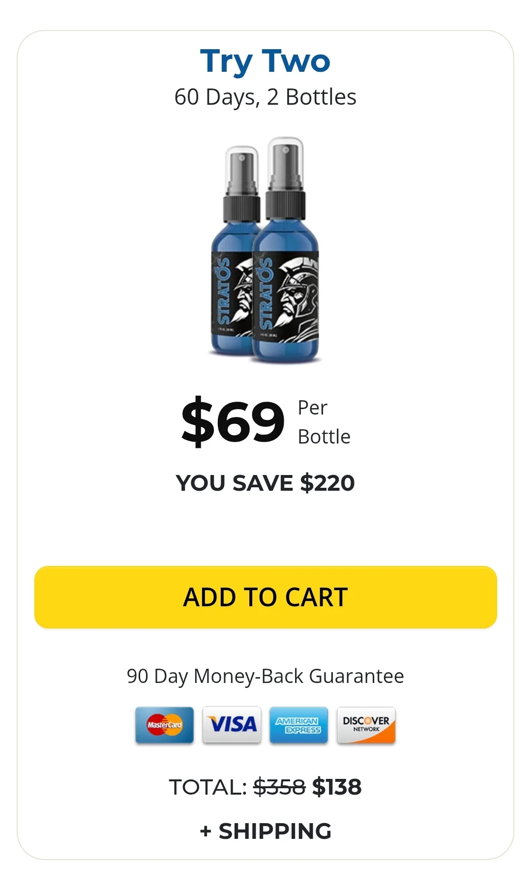 Stratos™ 2 bottles pricing